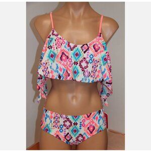 NWT Hula Honey Swimsuit Bikini 2 piece set Sz L
